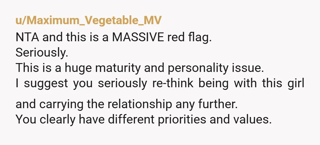 u/Live-Pollution-6327 She probably thinks she was in the right because she "warned" you, but a flippant offhand comment is not the way to communicate expectations like this. NTA, she embarrassed...