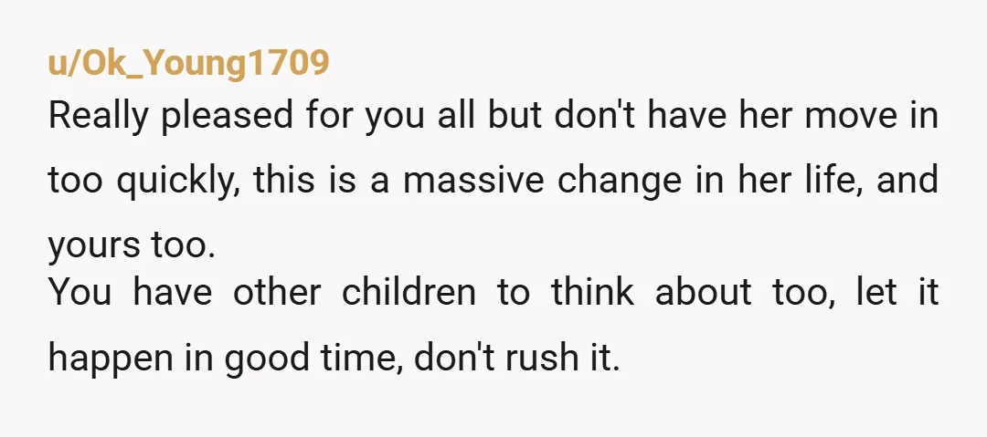 u/votemarvel
I'm seriously worried that you are in love with the idea of a daughter rather than the real person who you are going to have live with you.