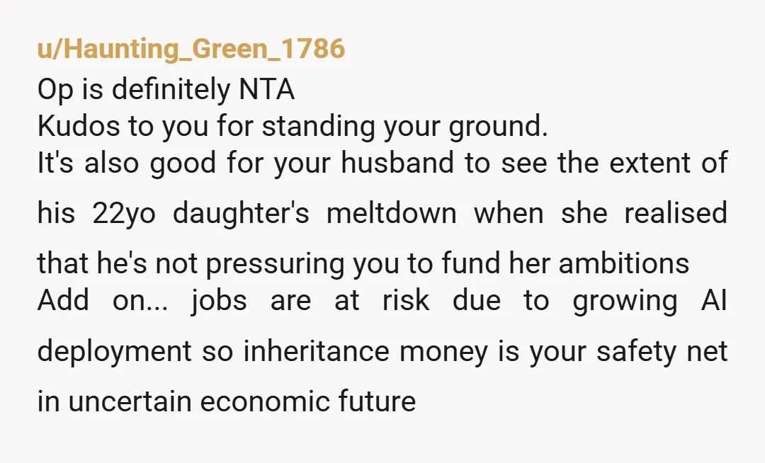 u/DazzlingPotion
I hope he's pulling back his savings after that! Anyone who acts like that can fund their own grad school degree.
NTA