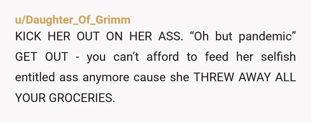 u/RTJ333 Get your husband to ask for her credit card then buy all of your stuff back. Refuse to make a single American thing. Your husband needs to tell her...