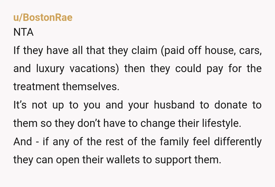 u/TimelyTip8006
NTA, I would literally give my life if it meant saving my kid.
These people are straight up selfish moronic d bags.