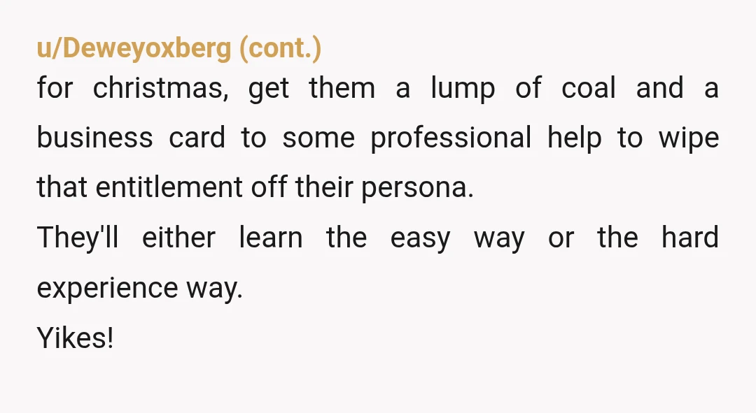 u/Background_System726 NTA. your husband is wrong. you're not being a jerk, you're behaving appropriately based on how she has behaved and the fact that she doesn't consider you family