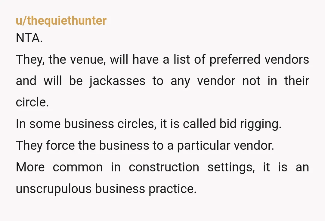u/eatingganesha I spent years putting on art festivals and related events - the venue had to be added to our event insurance every single time. While this is the norm...