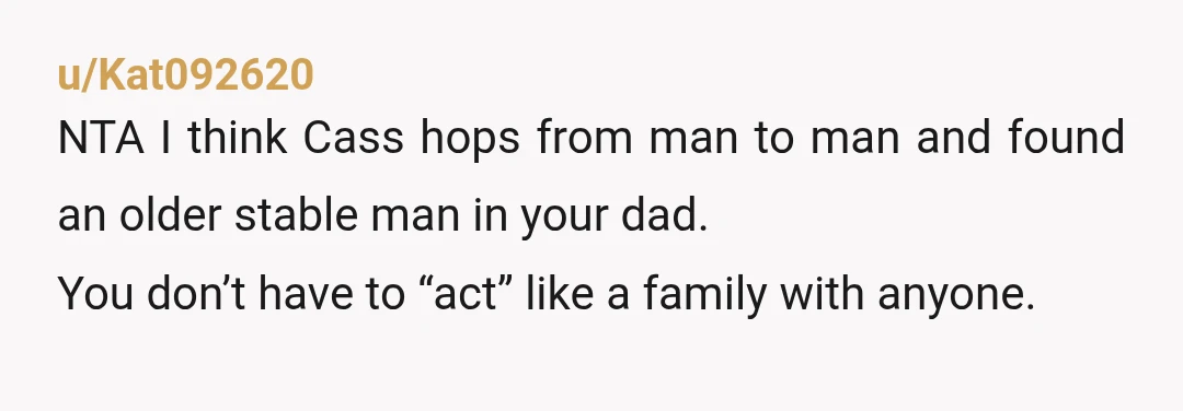 u/Cybermagetx
Nta. Your dad failed you. He needs to defend you.