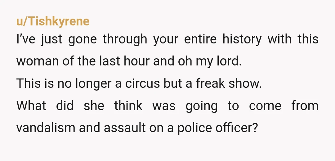 u/kecker I know in past updates you were concerning with her "outing" you to the rest of the officers at your precinct. Here she made accusations in front of your...