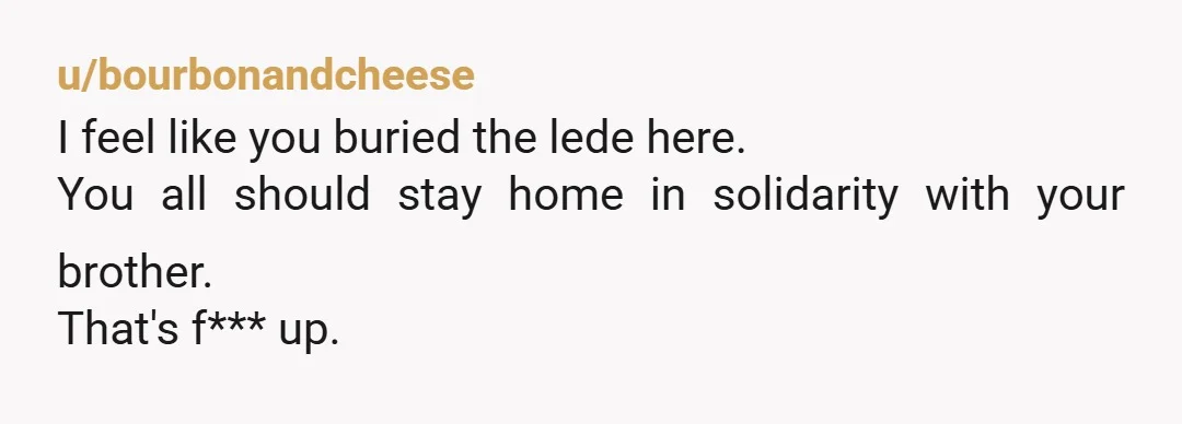 u/Individual_Cloud7656 Anytime someone chooses to have a childfree or destination wedding they have to accept everyone can't attend. The fact that she's marrying into a bigot family doesn't make it...
