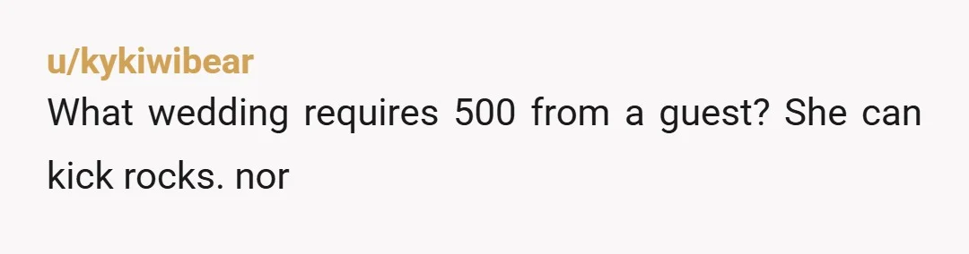 u/becooldocrime NTA. I’d suggest sending her a message and leaving feelings out of it. Don’t negotiate and don’t editorialise. Just say you’ve thought about it, and that her demanding you...