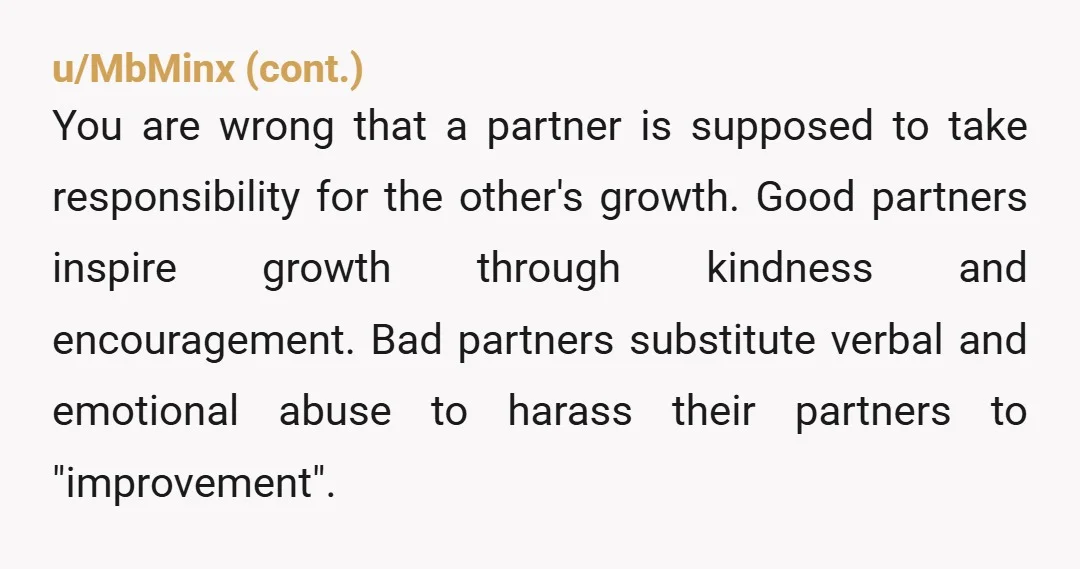 u/VanillaBeeGrrl INFO: Why are you dating this woman when you very clearly despise every aspect of her? Your responses are genuinely making you sound psychopathic, seek help and break off...