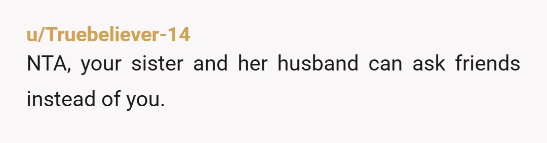 u/facinationstreet my sister and her husband not to put me down as their potential child(ren)’s backup guardian It really should be ... as the child(ren)'s POTENTIAL backup guardian. They can't...