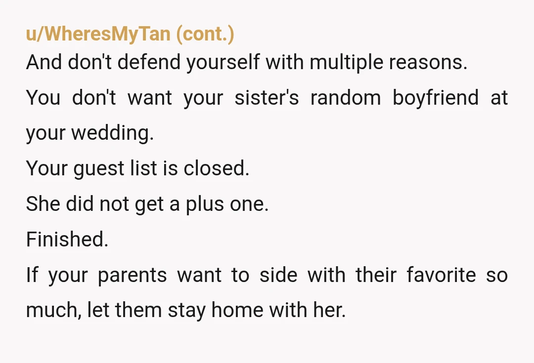 u/Used-Pin-997 NTJ. I just love when these posts start by stating that their Parents are good Parents, then explain why they're not. First. Deal with the facts. Your Parents are...