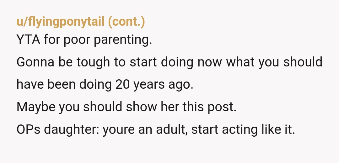 u/These-Associate4216
She can uber, take the bus, or buy a car she can afford now.