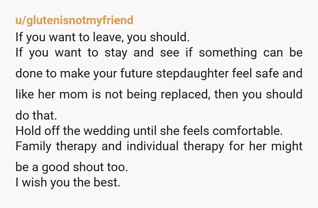 u/youknowimright25
Listen to him and get her to therapy. Then see how things go from there.  