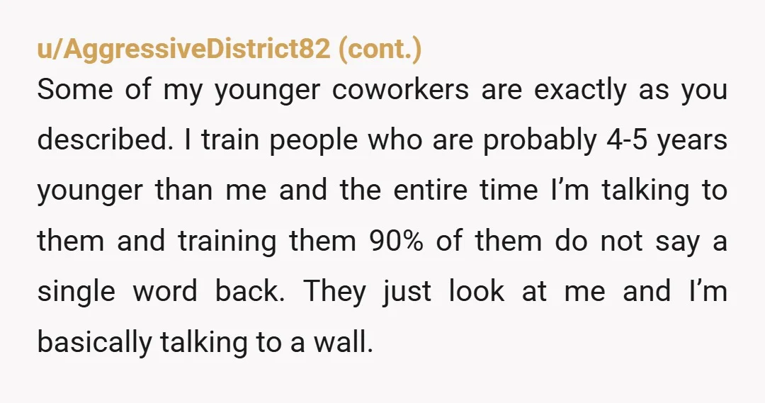 u/Busted_Cranium 24yo Gen Z dude here. Honestly, this is the first I've heard of of the "Gen Z stare but I think I do it too, upon retrospect. I can't...