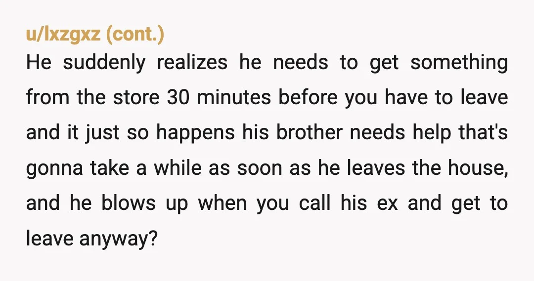 u/rpbm
NTBF and be glad this happened now and not after you moved in or something. 🚩🚩🚩🚩 Not at all on you, and he’s a jerk btw.