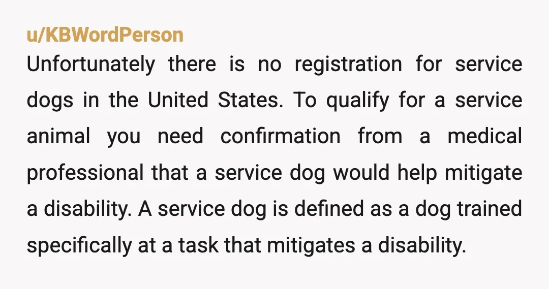 u/Dreamghost11 NTA Your friend is entitled and giving real service dogs a bad name. Also, did be buy one of those fake vests so the dog can go into all...