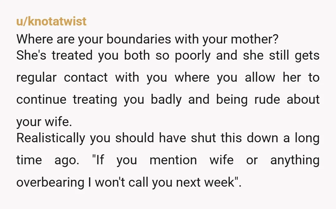u/marxam0d Whats it going to take for you to finally protect your own mental peace and ALSO stop talking to your mom? She sounds like an insufferable person to be...