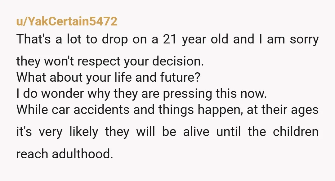 u/javel1 This is bizarre to me. Does his wife not have parents/siblings/friends who have known the kids their whole lives? People that they love and trust? Why would you want...