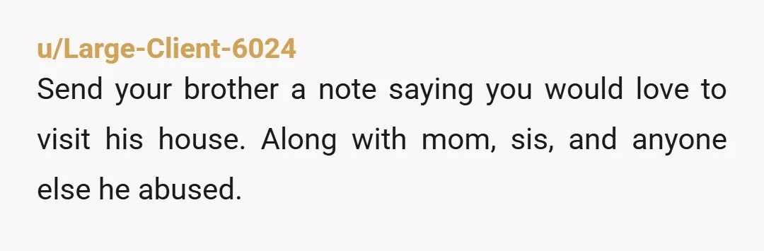 u/yobaby123
NTA. He raped his own sister. That alone is unforgivable let alone everything else.