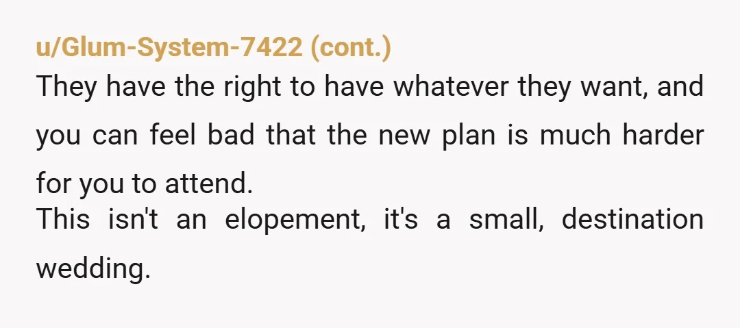 u/Inevitable-Divide933 Correct me if I’m wrong, but since when does the entire family go with the couple when they elope? And why don’t they just do it now and get...