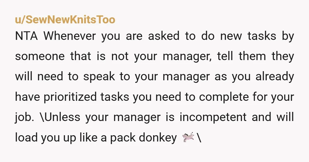 u/No_Struggle3663 NTA, I was expecting a much less willing-to-help person writing this post, but you have done great taking on a little extra to be a good team member and...