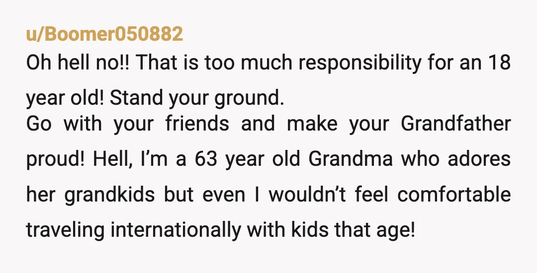 u/philandwesmom That is INSANE! What parent would send their minor children on a high school graduation gap year trip? I can’t believe this is even real. If they want their...