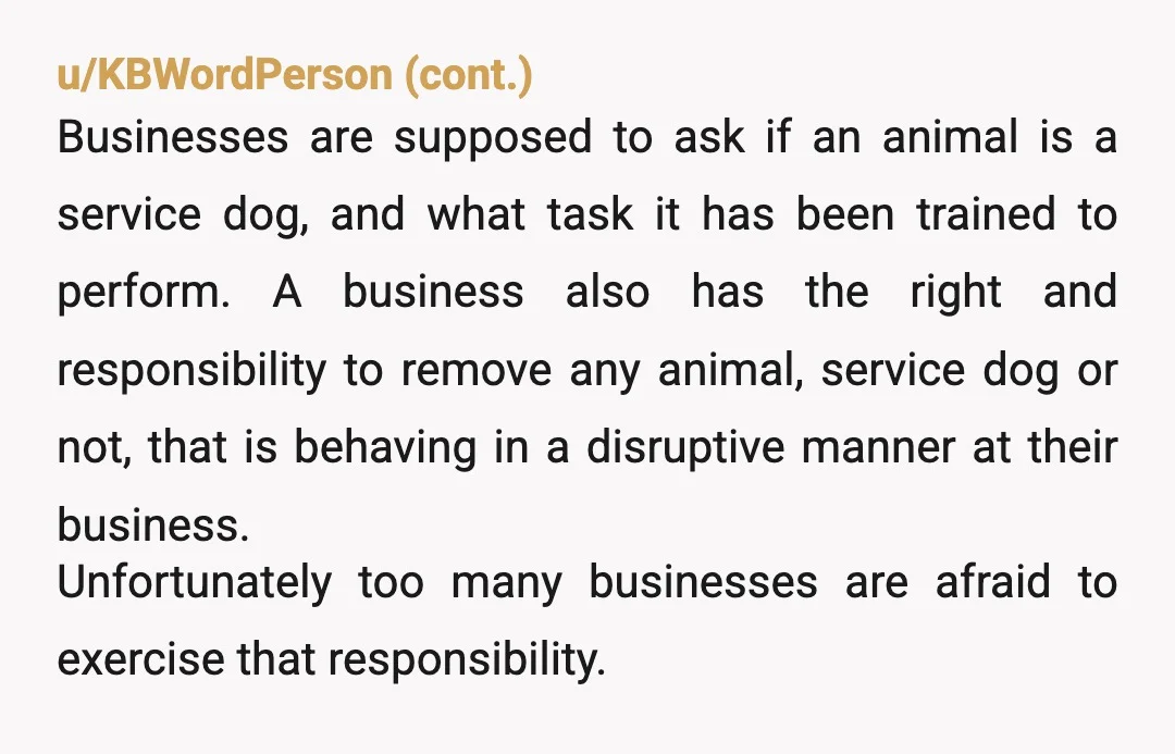 u/AccomplishedBar8352 Not only is your dog owner “friend” an ahole but your mutual friends are too because by them continuing to not say anything they are letting it continue. This...