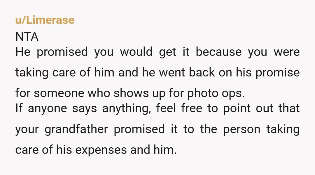 u/KrofftSurvivor INFO You have not explained why your aunt was trying to convince your grandfather not to give the apartment to you - If she was given the apartment 6...