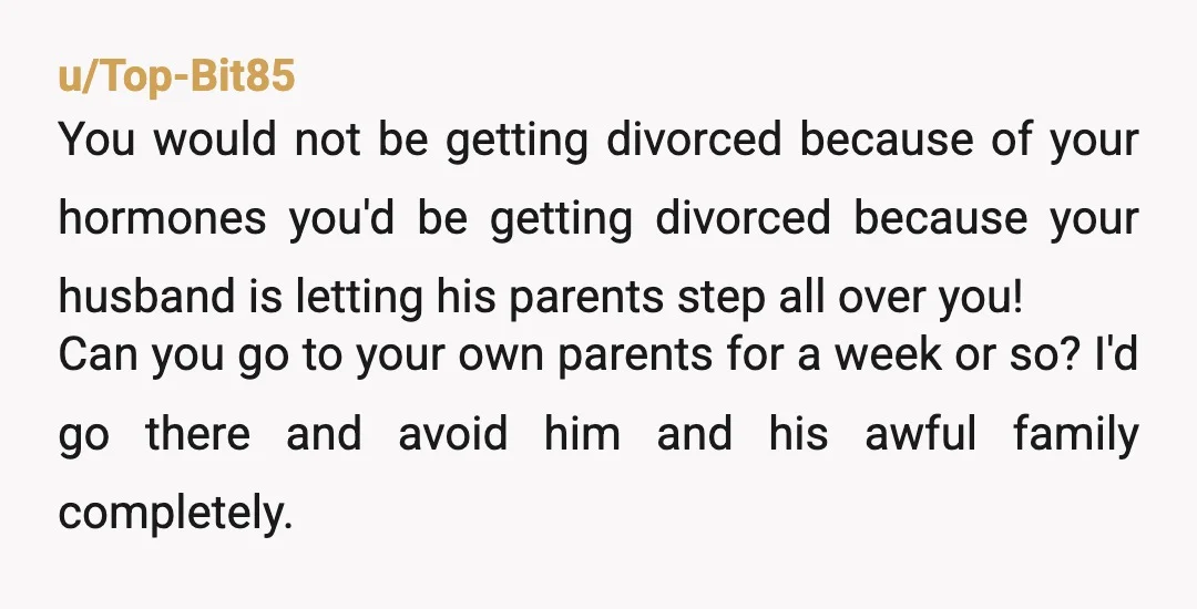 u/intolerablefem
I would be going to my own parents’ place or a trusted friend and looking up divorce attorneys.
