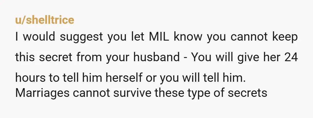 u/Environmental-Age502 I'd have told my husband this the literal second I next saw him, and I think you should too. He is your priority here, not her, and there should...