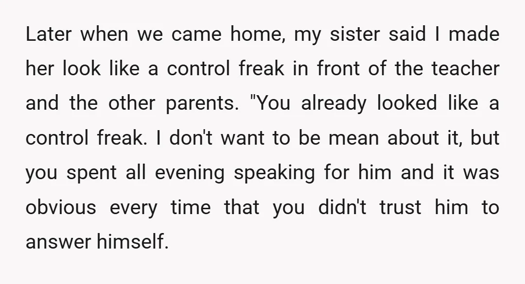 Thank you for showing him that at least you trust him to have his own voice
