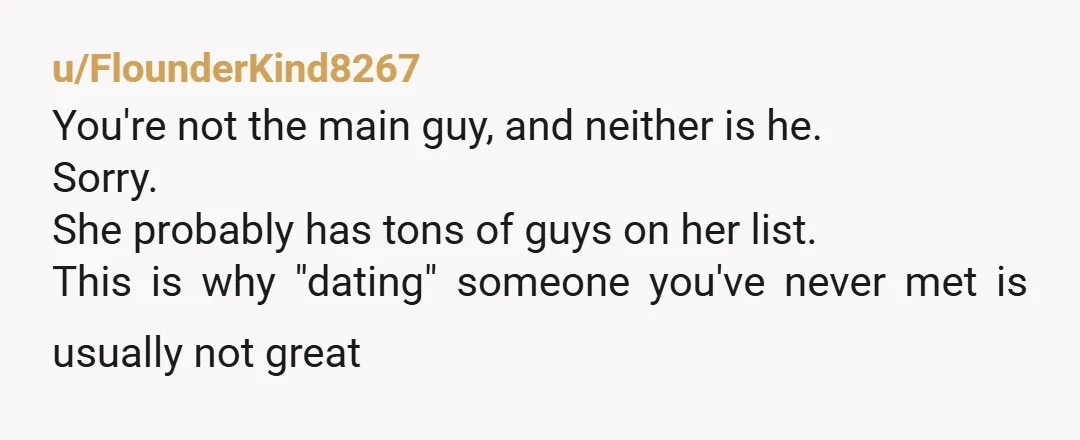 u/Warm-Recognition7541
“Do you think this is cheating?” Brother. Don’t ever talk to her again.