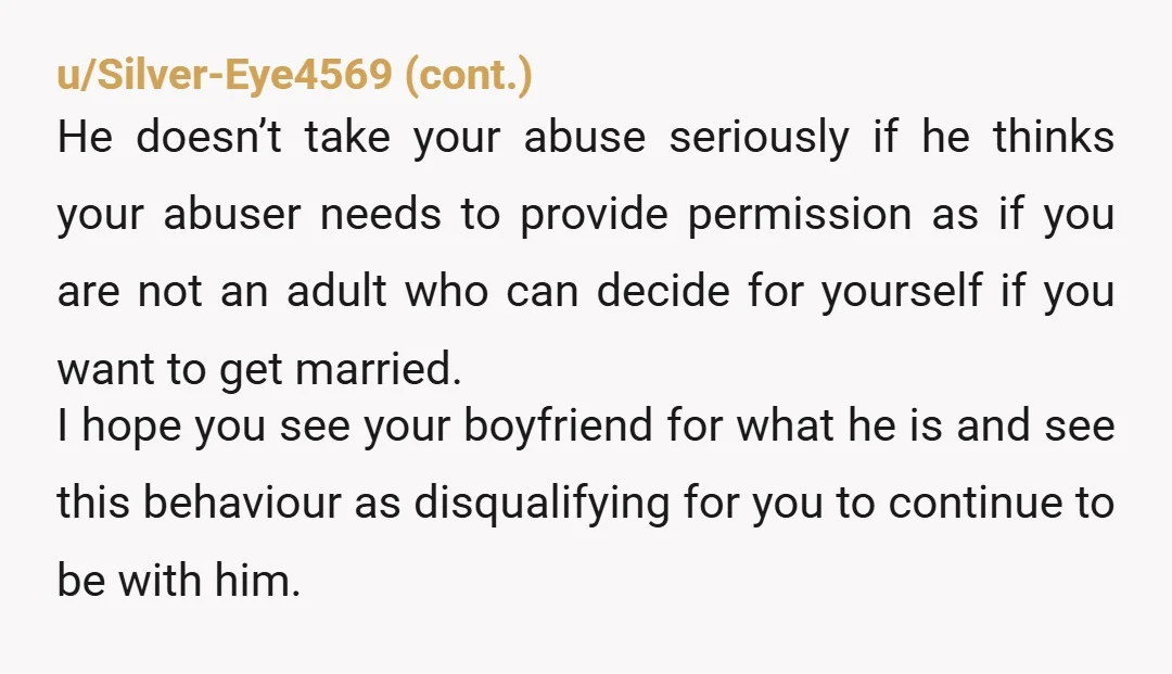 u/DogsNCoffeeAddict I told my husband that if he asked my dad for permission I would not marry him because I needed someone who didn’t feel obligated to obey my parents,...