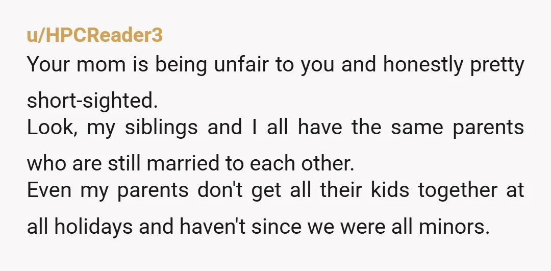 u/antwan_benjamin You're framing it as your mom can't accept she had kids with 3 different men. I think what's really going on is your mom can't accept everyone is choosing...