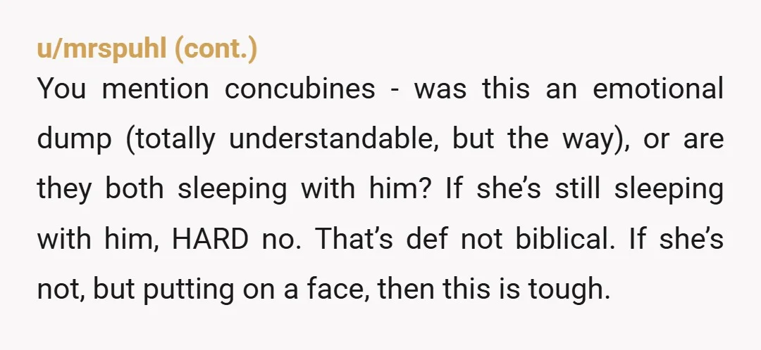 u/Solid-Camera-9724 If anything, the church probably supports his choice. Knowing what they’re like… 😑 If she really is your friend, you need to let her know that you will be...