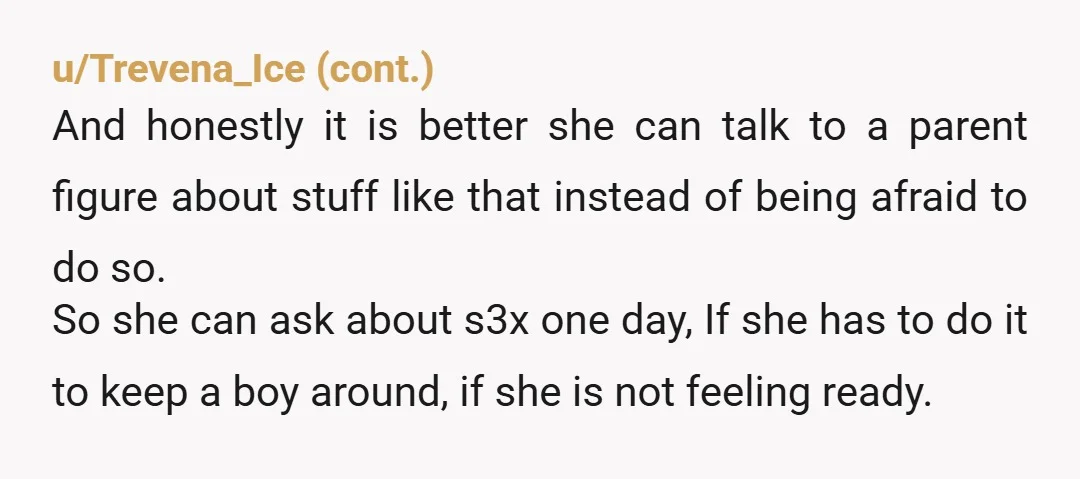 u/EastPirate6505 NTA You were giving Laura space to tell her dad herself. She opened up to you and now knows that she can trust you which means she’s more likely...
