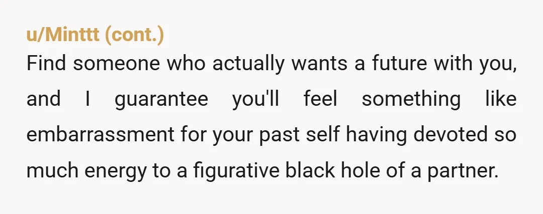 u/MbMinx If you framed all of your concerns on the fact that you weren't having sex, you were focused on the wrong thing. The fact this relationship ran as long...