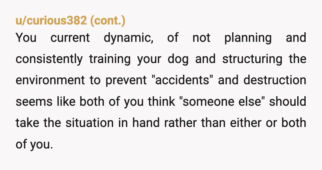u/Apart_Inside_2115 Just because you WANT a home to work for a dog, doesn’t mean it actually does work for anyone in the situation- you can’t fit a square peg into...