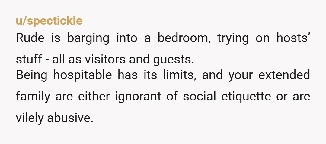 Tell your mum to offer her room as their playground and play dress up there. NTA. I grew up with boundaries and respect drilled into me. A closed door was...