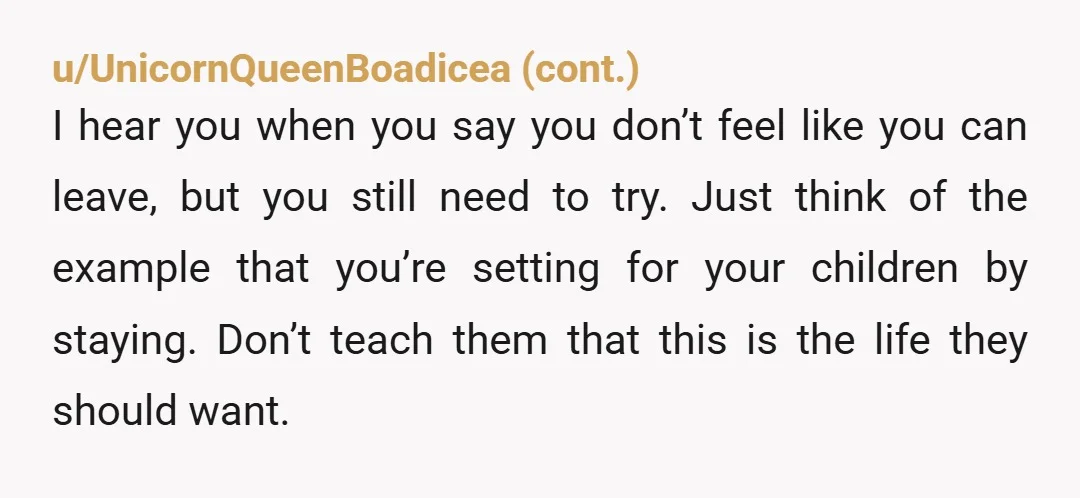 u/MadameMonk You tell him to organise the couples counselling. Because otherwise by Christmas he is going to be looking after those two small children all by himself, in a house...