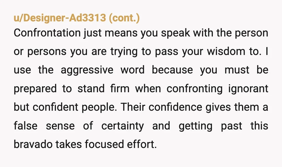 u/R3pp3pts0hg Some people like being the "fixer" for the attention. They speed through and ignore minor details... which in the end aren't so minor. Combine that with her being new...