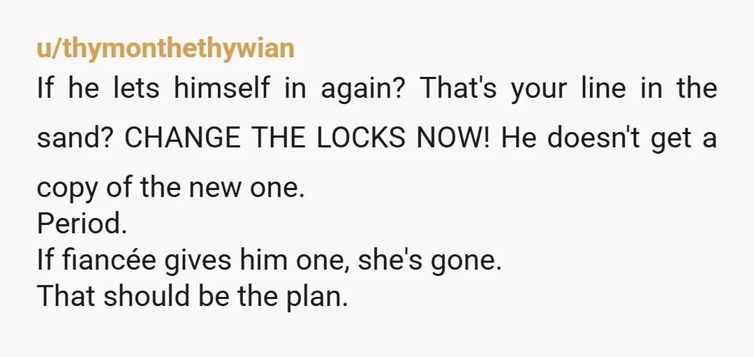 u/Booksandbasketball
The lock isn’t the problem here. You have a gf problem