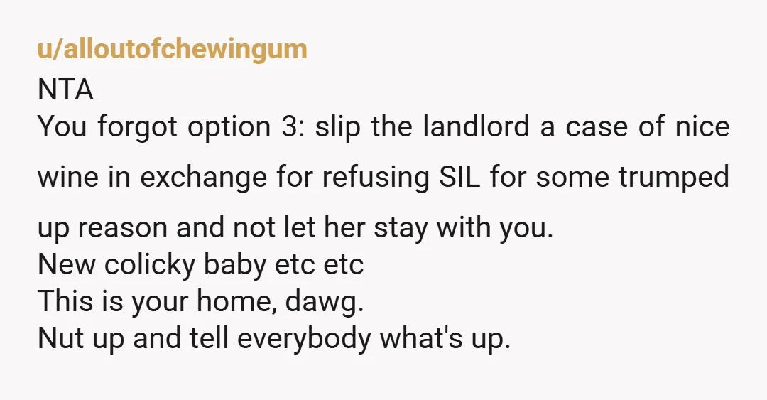 u/Few_Adeptness5348 A question - if you rented your old flat, this means that you paid money to your landloard, so how the hell can you "give" your SIL your old...