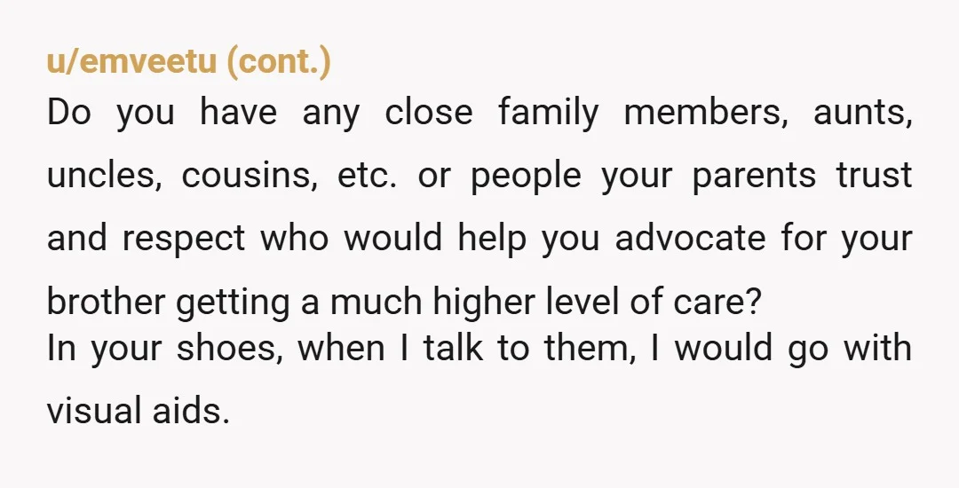 u/ShapeShiftingCats He is not your responsibility. Don't let anybody tell you otherwise. Having children is like playing a roulette, but this was not your game. Your parents are selfish for...