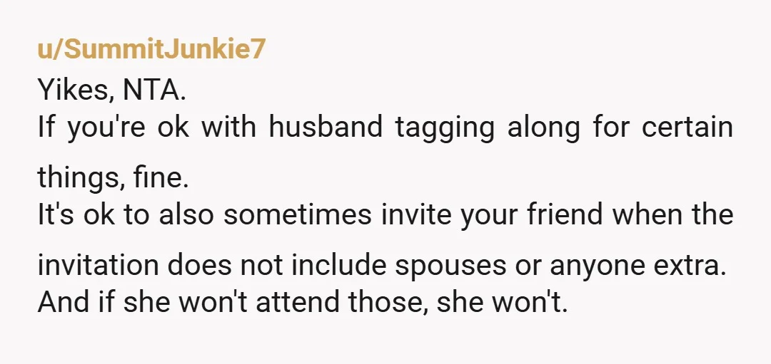u/Ok_Quarter_6648 NTA. I love that she said that you have something against her husband. Yes - not being able to keep it in his pants and repeatedly cheating on your...