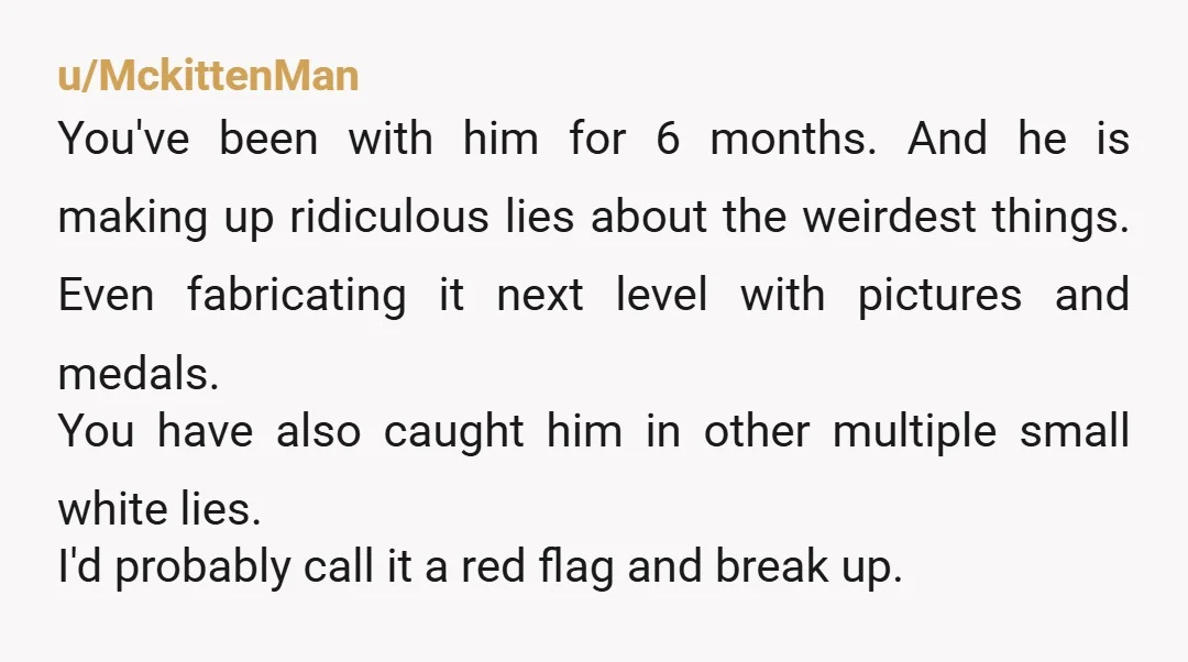 u/patricles22
If someone consistently makes small lies, they’ll make big ones with no problems whatsoever.
Bail asap