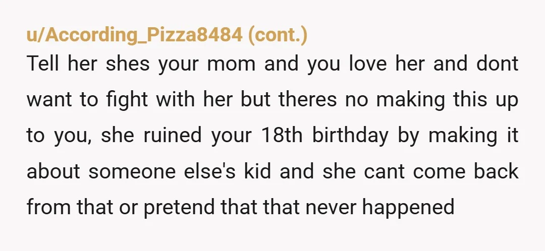 u/Gini555 You have the right to be happy, and not have to cater to a small child's whims, just because your mother chose to marry her father. Maybe going LC...