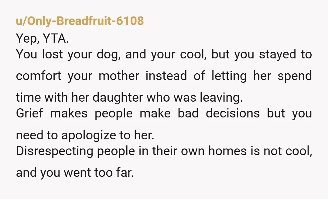 u/InevitableMountain15 I'd say YTA. Without any other information. Sounds like a stressful time right now. You both are making the choice to move away, you have to make room for...