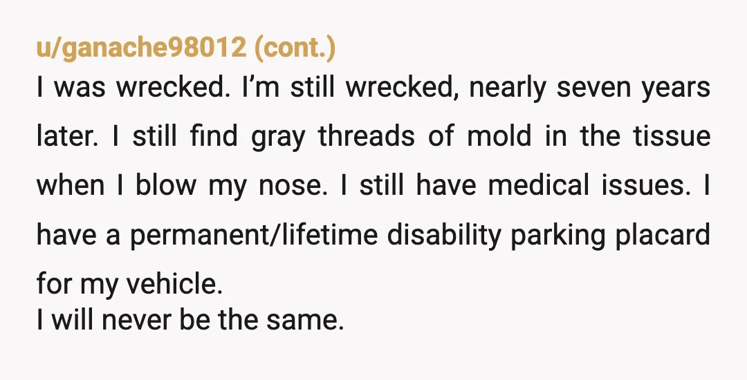 u/MommaGuy Let your wife throw a tantrum. Feelings went out the window the minute the IL’s home posed a health and safety risk for your baby. This is a hill...
