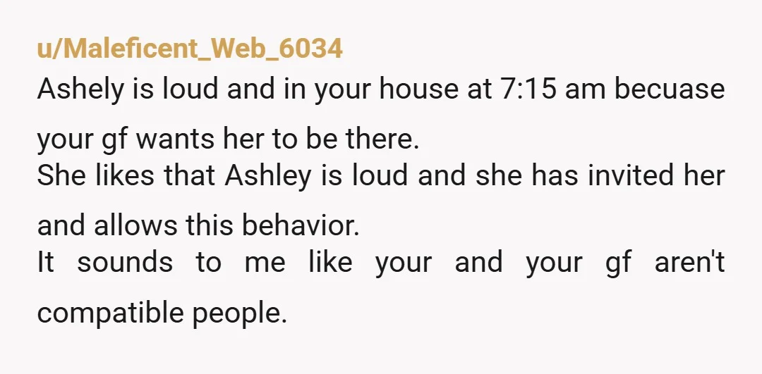 u/OrganicAfternoon0903 NTA. Honestly I think you are already being respectful to your girlfriend for not interfering with her friendships, especially with Ashley who doesn't seem to be subtle with the...