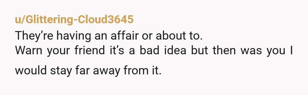 u/PerformerMindless100 This is written like AI ??!! All that formatting is suspicious. Hope at least the situation is real. Energy in someone else totally takes it from the spouse and...